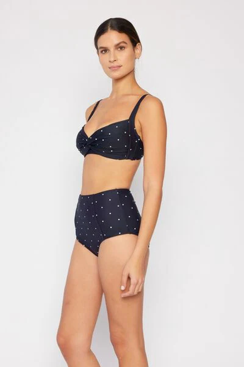 Marina West Swim Take a Dip Twisted High-Rise Bikini Set