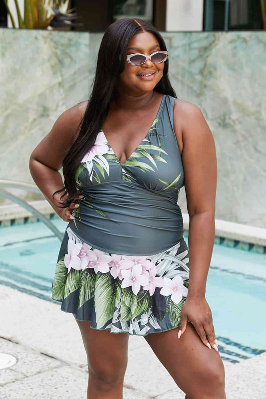 Aloha Forest Swim Dress – Marina West Swim Full Size Clear Waters
